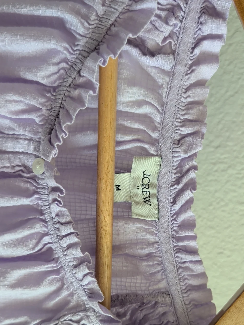 Light Purple Smocked Puff-Sleeve Women's Top